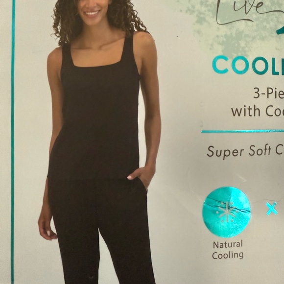 Live 2 Lounge 3-piece Pajama Lounge Set Size Small New With Tags - Picture 6 of 6